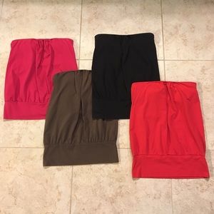 4 Victoria's Secret "bra tube tops" XS