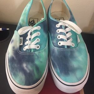 Tie dye vans navy/turquoise