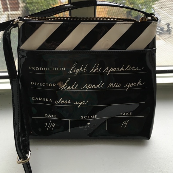 Adorable black and white Kate spade cross body