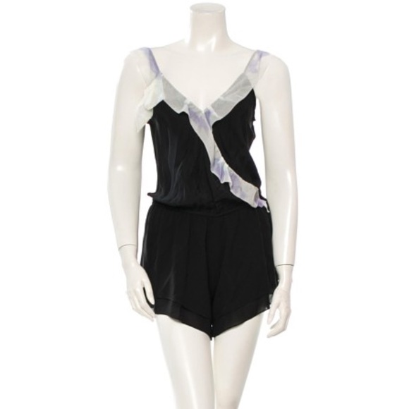 Black and white Vena Cava romper w tags 100% Silk. - Picture 1 of 3
