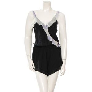 Black and white Vena Cava romper w tags 100% Silk.