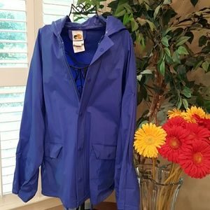 Blue Bass Pro Shop Rain Jacket with Hood