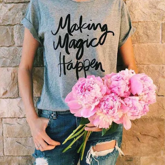 boutique Tops - MAKING MAGIC HAPPEN WOMENS TSHIRT ONE DAY SALE ✔️