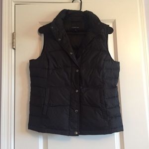 Lands' End Black Puffer Vest