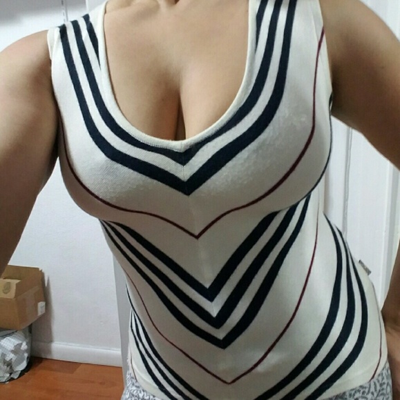 Burberry top blouse stripe good condition