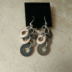 Silver Washer Earrings