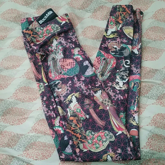 Blackmilk leggings COURTESANS OF KIKUGAWA