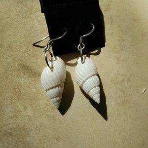 White Seashell Earrings