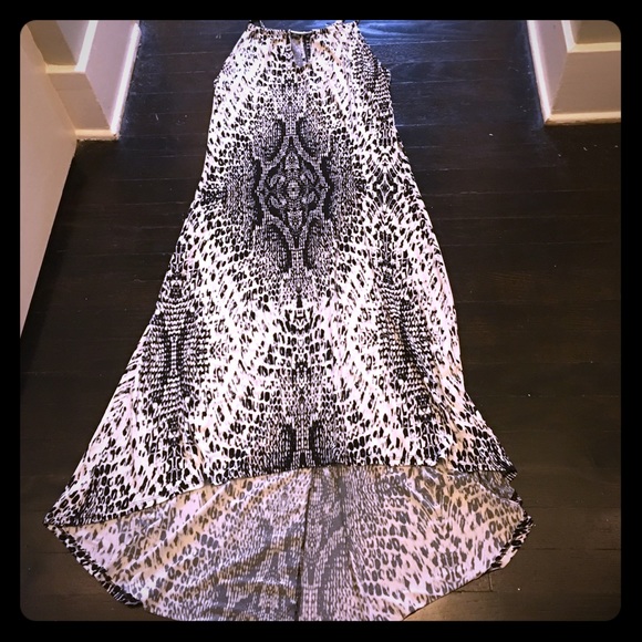 New York & Company Snake Print Maxi Dress, M