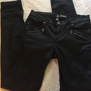 New York & Company Almost Pleather Skinny Jeans