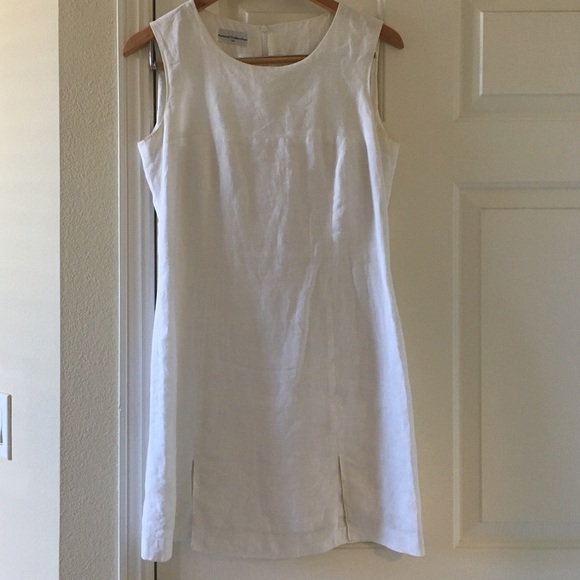 Dresses & Skirts - White Linen Dress with slits