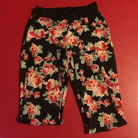 Floral joggers