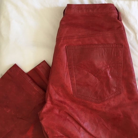 Red Leather Levis