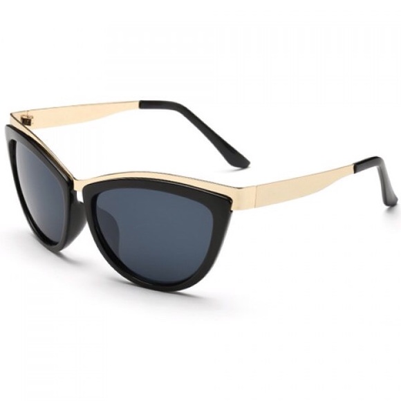 Sunglasses Woman Black Cat Eye  Black Purple Only