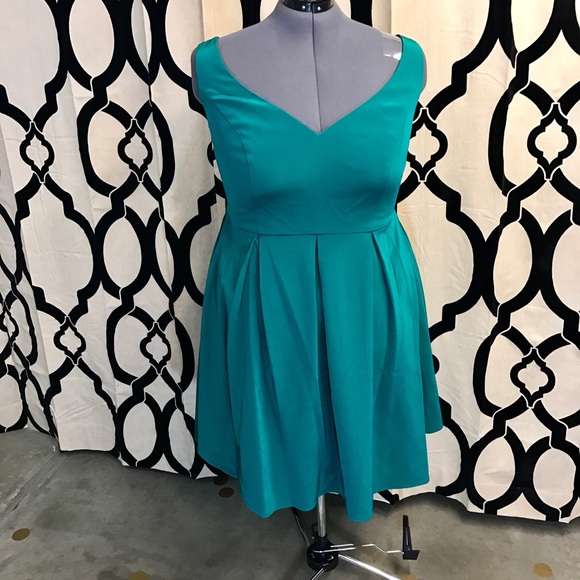 Green ABS Structured Dress