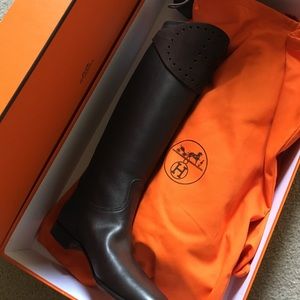 Authentic Hermes Riding Boots H Spat