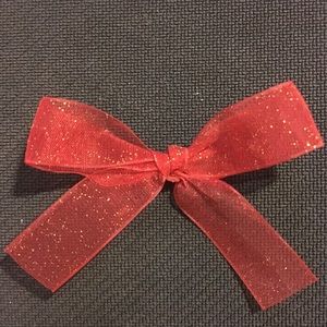 Red sparkle bow