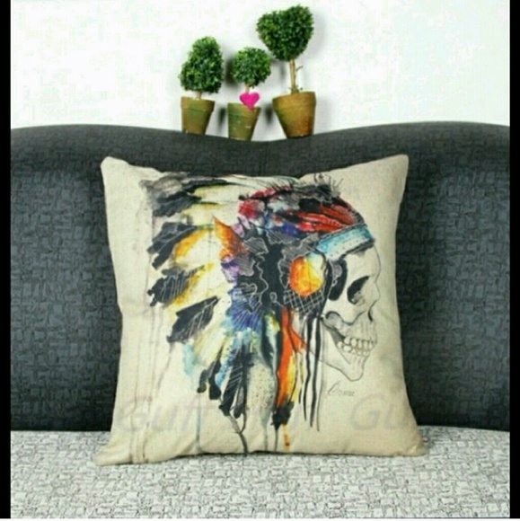 🎄Incredible Indian Skull pillowcase - Picture 2 of 3