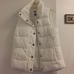 White puffy vest