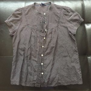American eagle polka dot blouse