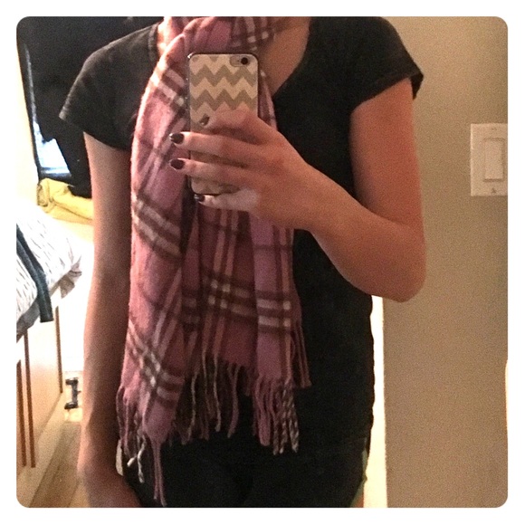 Pink Burberry scarf