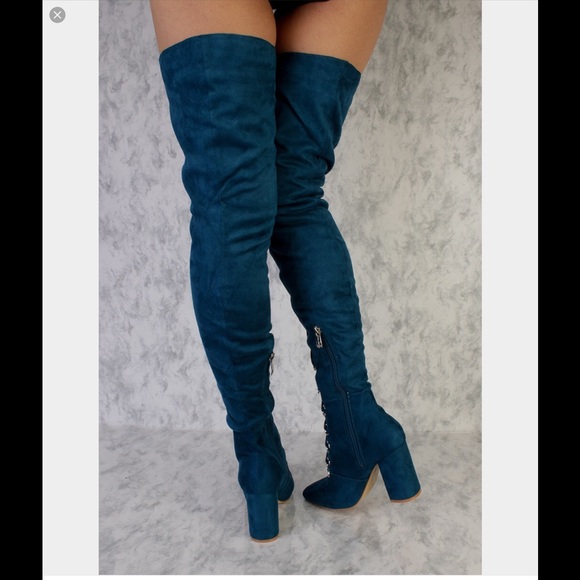 Thigh High Lace-Up Boots-Last Pair - Picture 3 of 4