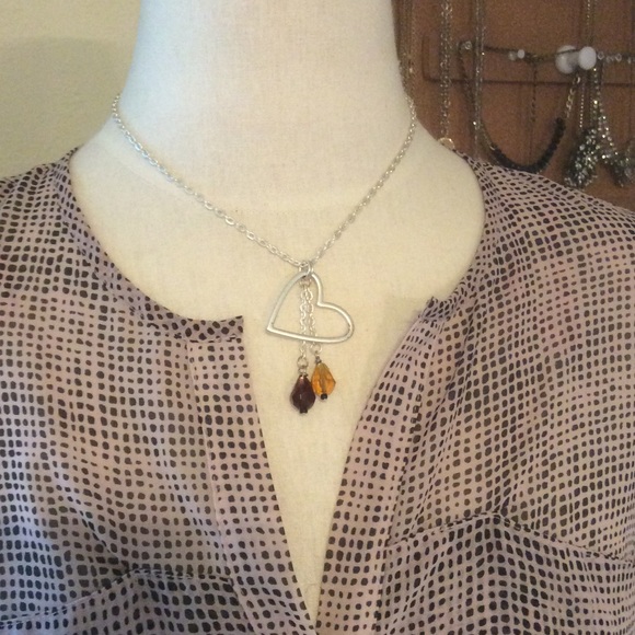 Handmade Heart Drop Necklace