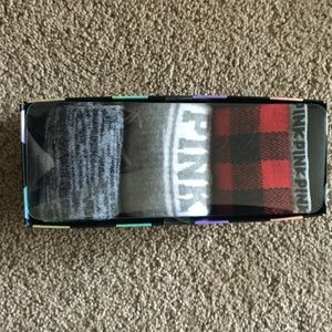 PINK 3 pair thigh high socks.