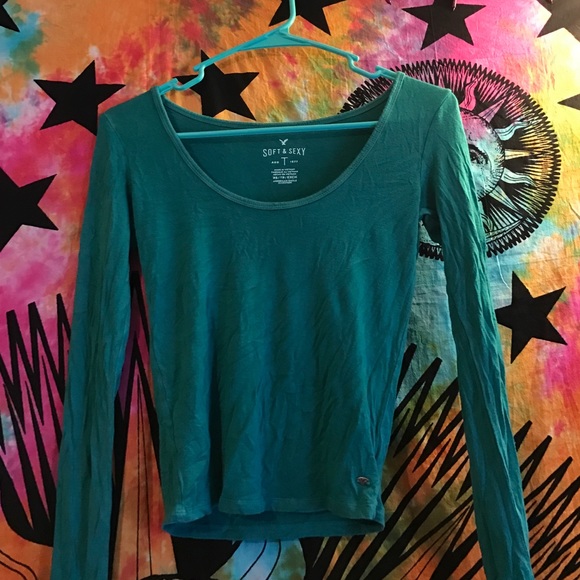 Teal colored crop top from American Eagle size XS