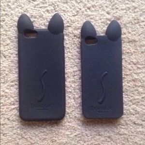 Cute Cat Ear Silicone Case iPhone 5/5S & 6/6S