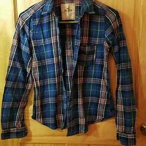 Blue and pink flannel