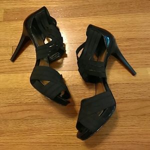 Black Crisscross Heels