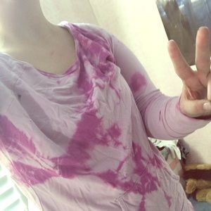 Pink tie-dye shirt