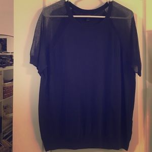 J. Crew sheer sleeved baseball shirt