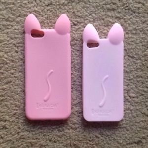 Cute Cat Ear Silicone Case iPhone 5/5S & 6/6S