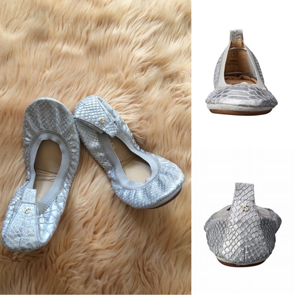 Yosi Samra Samara Frost Croc Leather Shoes #21 - Picture 4 of 4