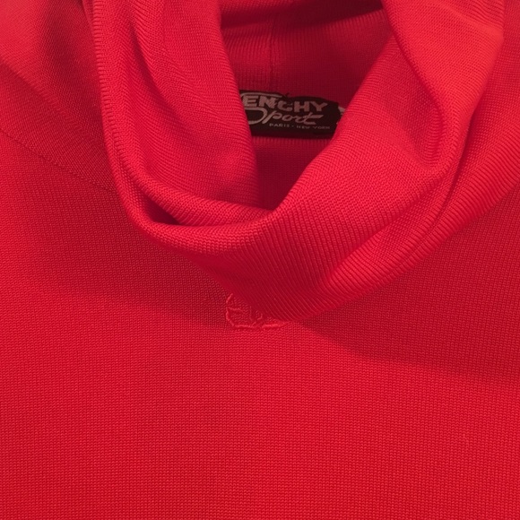 Givenchy sport red cowled turtleneck sweater - Picture 2 of 2