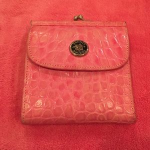Pink crocodile embossed wallet!
