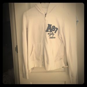 Aeropostale white zip up hoodie.