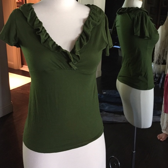 ANTHROPOLOGIE green blouse (s)