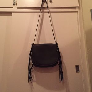 Dark red/dark brown leather crossbody bag!