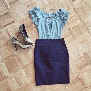 Lace ruffle sleeve top