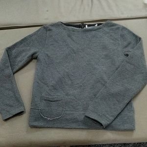 Crossley Cashmere terry back zip sweater
