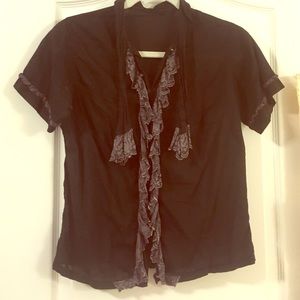 Vintage blouse with lace detail