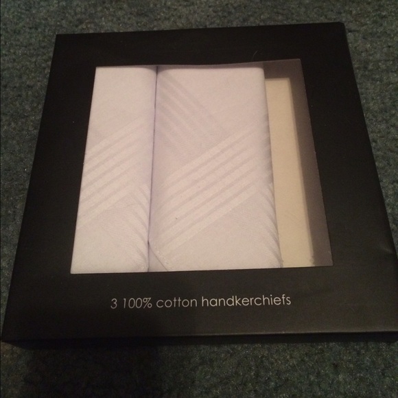 2 men's handkerchiefs (white)