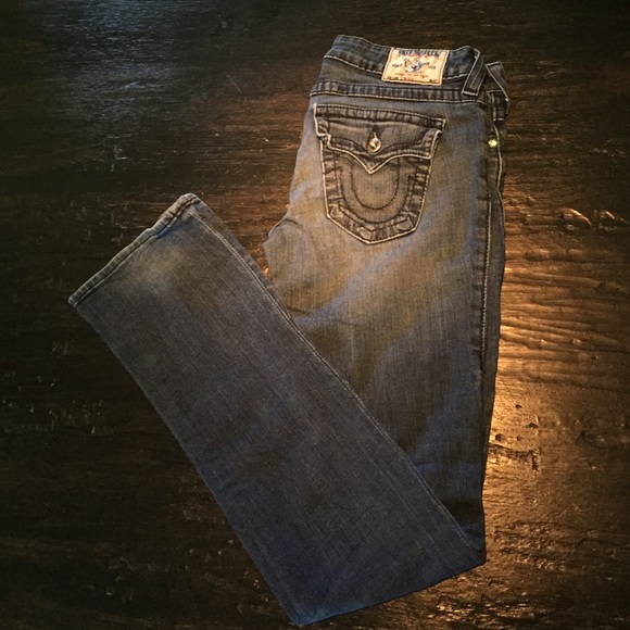True Religion straight leg with diamond buttons