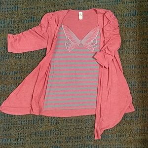 Peach and gray tank with jacket