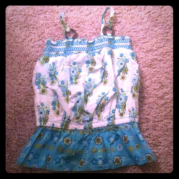 TODDLER GIRL FLORAL  PEPLUM TOP SIZE 5/6