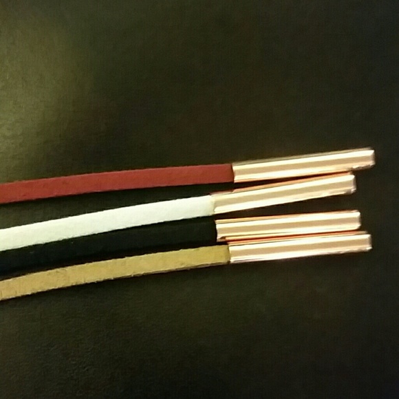 Long Vegan Leather Wrap Tie Choker 4 Colors - Picture 2 of 4