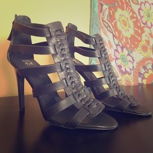 Joe's Jeans Caged Braided Leather Heels